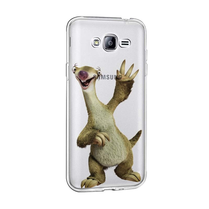 Husa Silicon, Transparent, 0.5MM, Ice Age Sid, Samsung Galaxy J3 2016