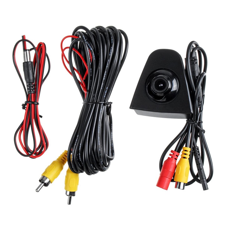 Camera auto frontala CCD K0323-0806-CJ7411, 170° unghi, 520 TVL, IP67/IP68, 12V, negru, pentru montaj in logo Honda