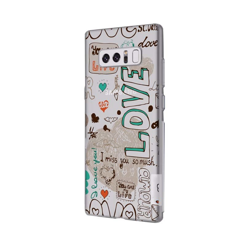 Husa Silicon, Transparent, Ultra Slim 0.3MM, Love February, Samsung Galaxy Note 8
