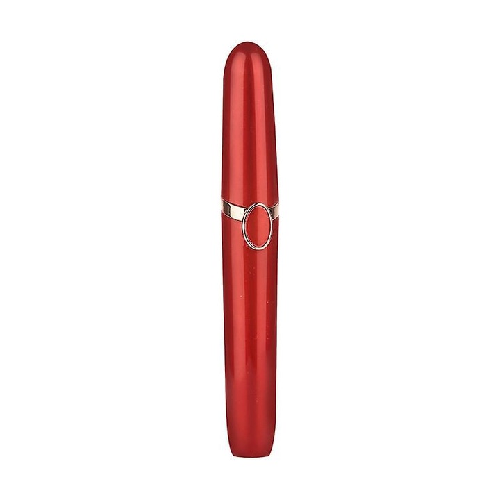 Trimmer pentru fata si sprancene K0403-emagCJ-37246, electric, design tip ruj, portabil, fara durere, rosu