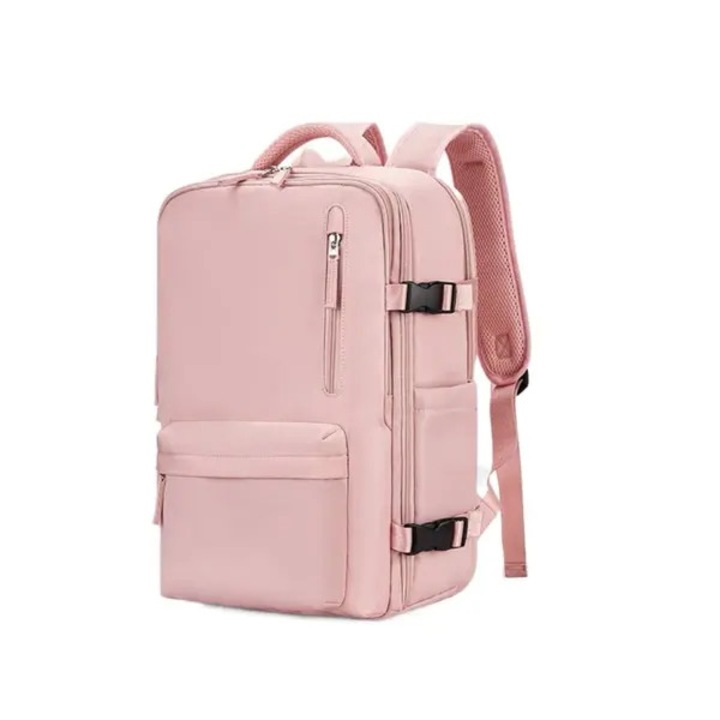 Rucsac laptop din nylon, multifunctional, impermeabil, pentru laptop 15.6", 42 x 31 x 17 cm, roz