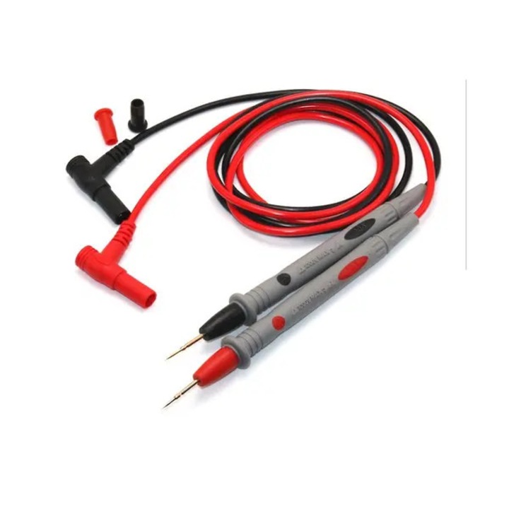 Sonda de multimetru CJ-FQ-K0384-260505-2814, 1000V 20A, varf aurit din cupru, varf fin, cablu 90 cm, rosu/negru