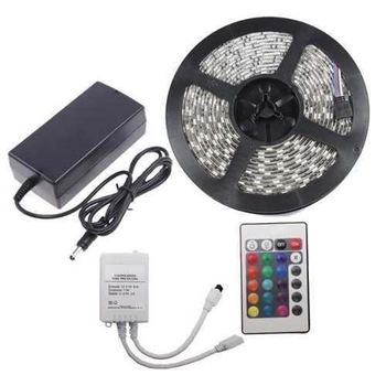 KIT Banda LED 5050 RGB 36W interior 30 LED-uri/m 5 metri cu Controller si Alimentare KIT Banda LED 5050 RGB 36W interior 30 LED-uri/m 5 metri cu Controller si Alimentare