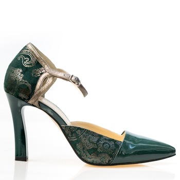 Pantofi-sandale dama, Thea Visconti, toc 9 cm, Verde Pantofi-sandale dama, Thea Visconti, toc 9 cm, Verde