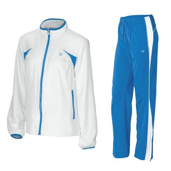 Trening Wilson Junior Stretch Woven Warm-UP, copii, Alb, M
