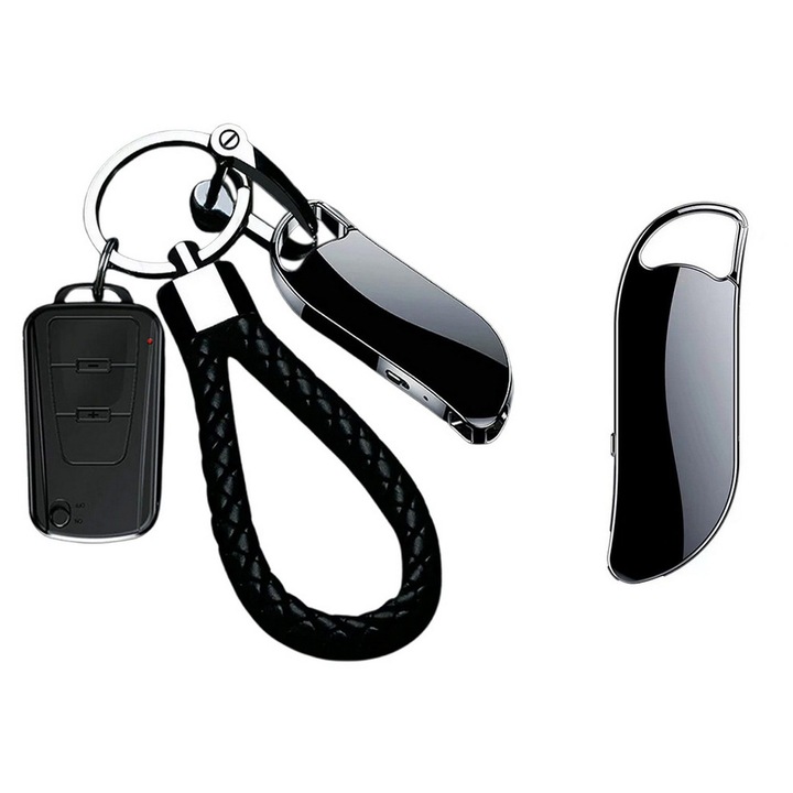Дигитален гласов рекордер K0323-0724-CJ11184, MP3 плейър 32GB, гласова активация (VAD), 48 kHz, намаляване на шума, метал (цинкова сплав), черен, 15 часа запис