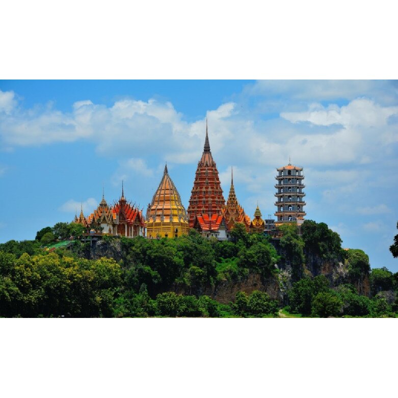 Fototapet din autocolant de perete Templu de pe stanca 270 x 200 cm