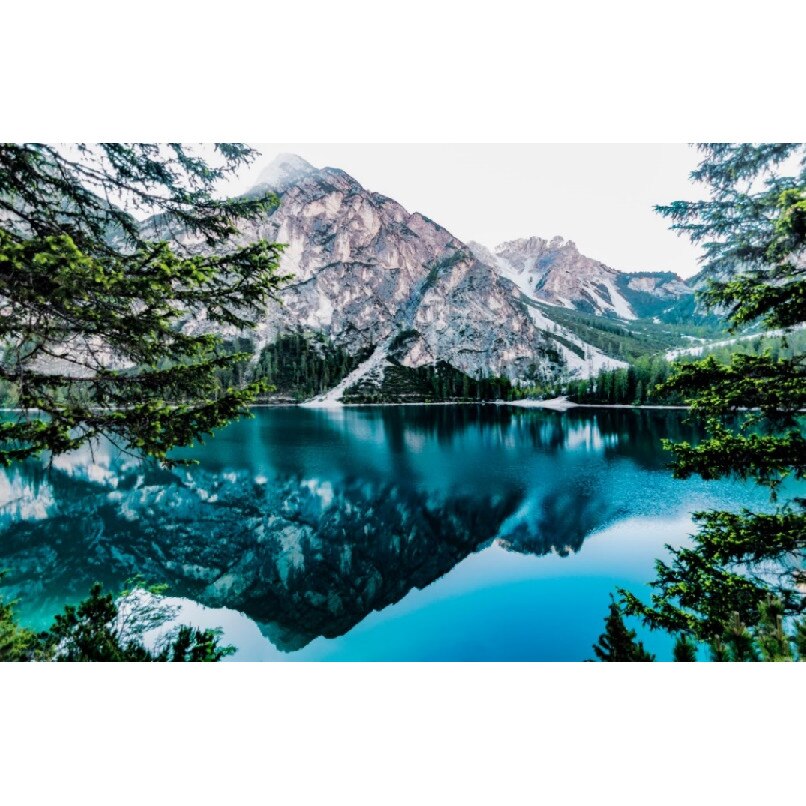 Tablou canvas Munte cu lac albastru (105 x 70 cm)