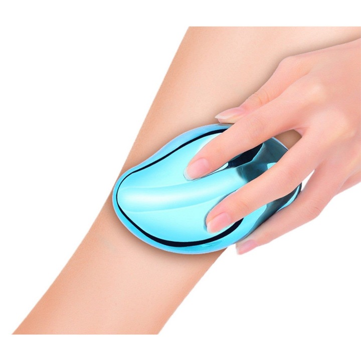 Epilator manual pentru corp cu nanoglass, albastru, set 2 buc., 10.2 x 6.5 cm