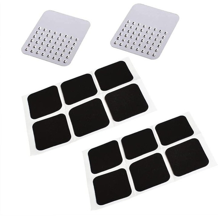 Kit de reparare anvelope bicicleta fara lipici, 2 razuitoare + 12 plasturi autoadezivi, negru, K0403-emagCJ-23717