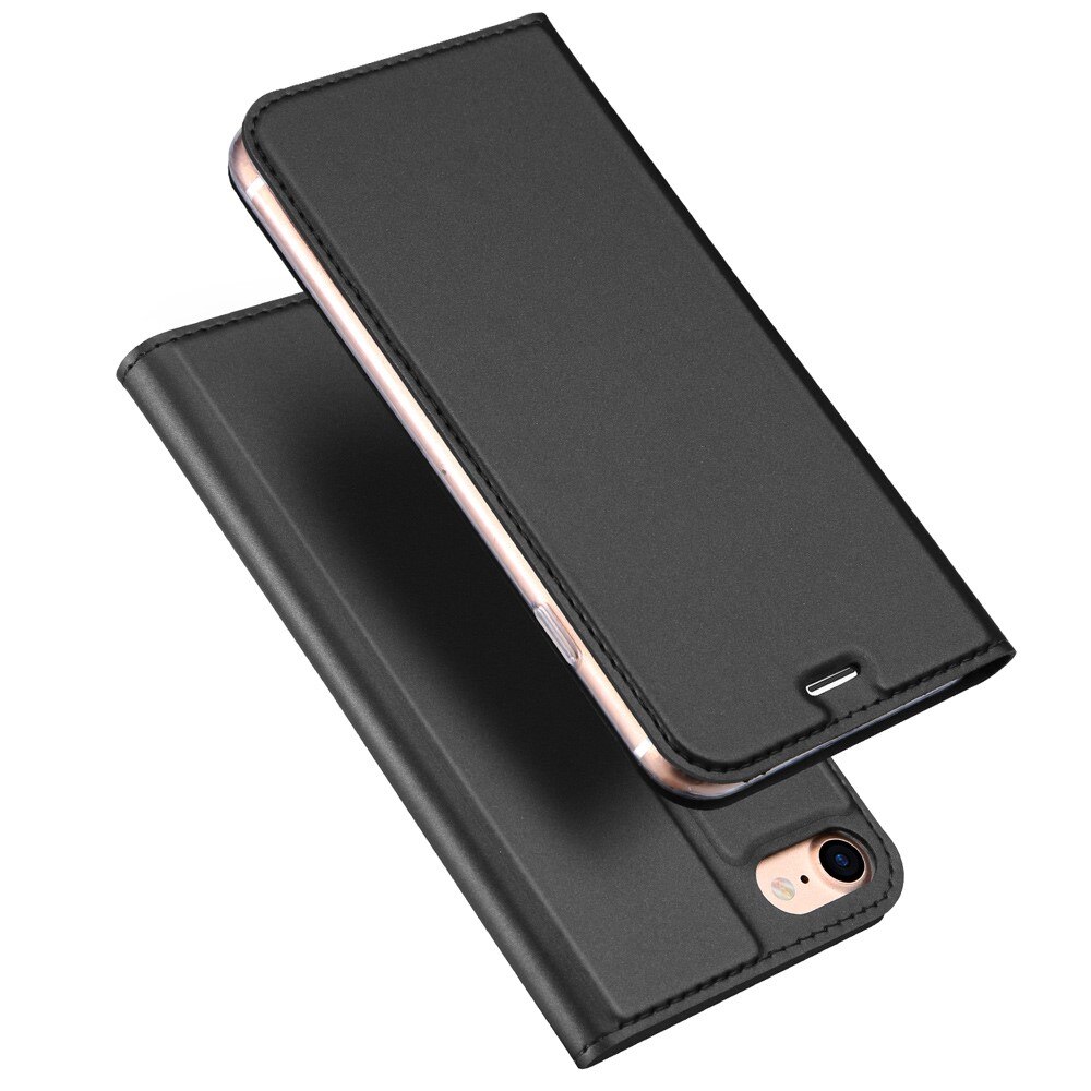 Husa iPhone 7/8 - DUX DUCIS, Piele, tip Cover, Neagra