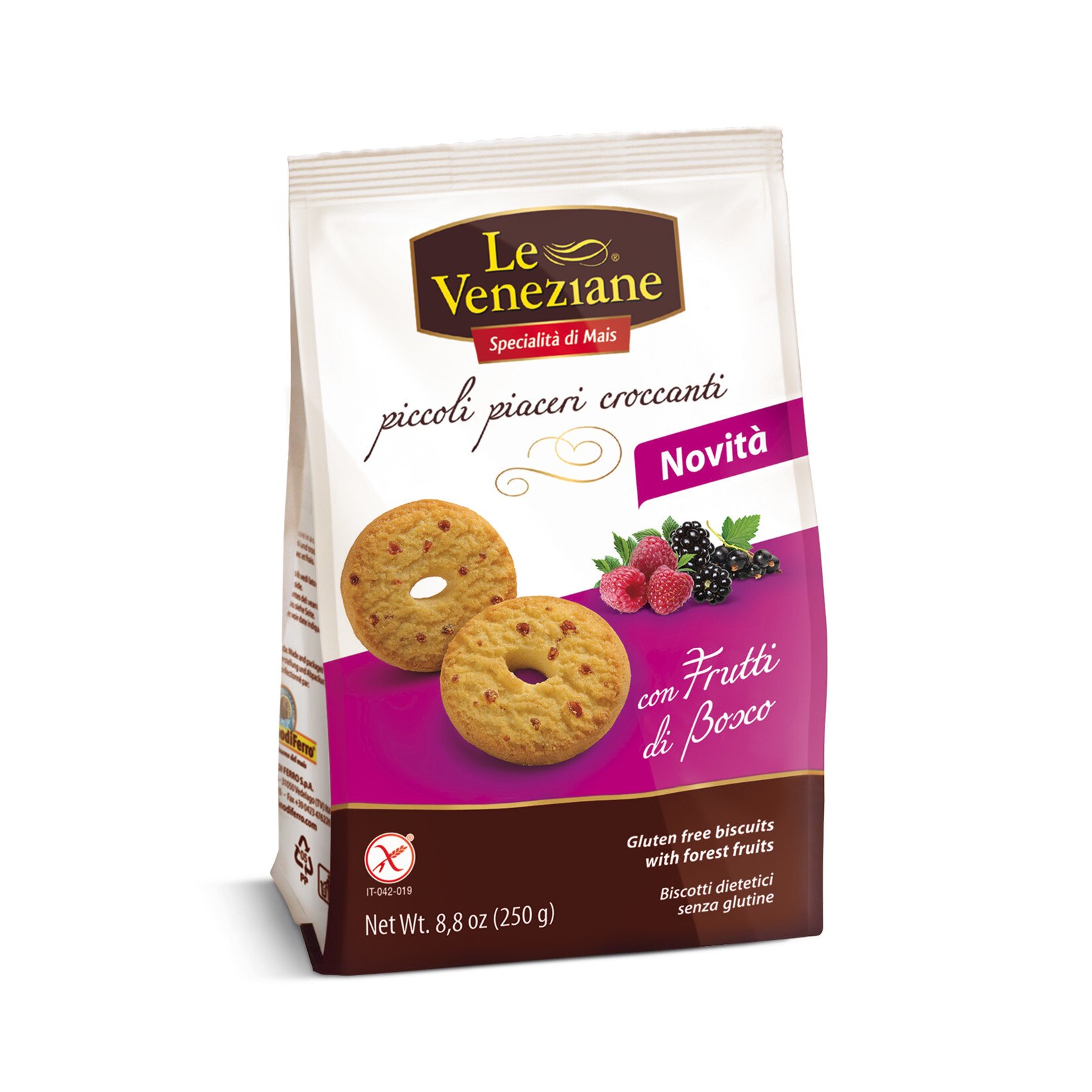 Biscuiti cu fructe de padure Fara Gluten 250g LEVENEZIANE