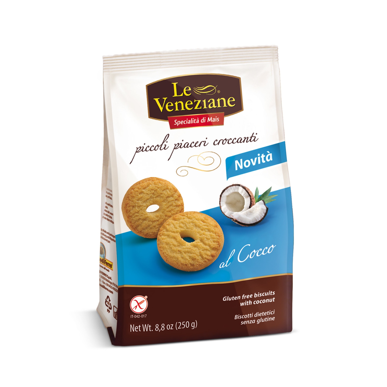 Biscuiti cu cocos Fara Gluten 250g LEVENEZIANE