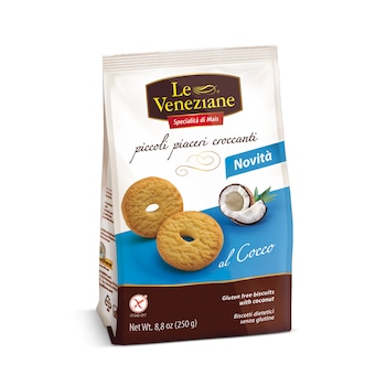 Biscuiti cu cocos Fara Gluten 250g LEVENEZIANE Biscuiti cu cocos Fara Gluten 250g LEVENEZIANE
