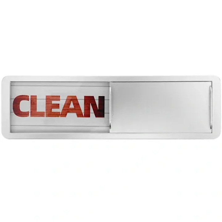 Semn magnetic pentru masina de spalat vase CJ-FQ-K0384-260410-1073, acril, indicator curat/murdar, alb/roscat, 17.7 x 5.2 x 0.5 cm