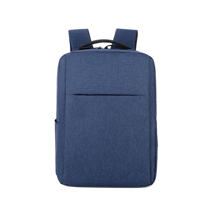 Rucsac laptop din Oxford, anti-furt, port USB integrat, compartiment mare pentru laptop, slim, albastru, 42 x 30 x 13 cm
