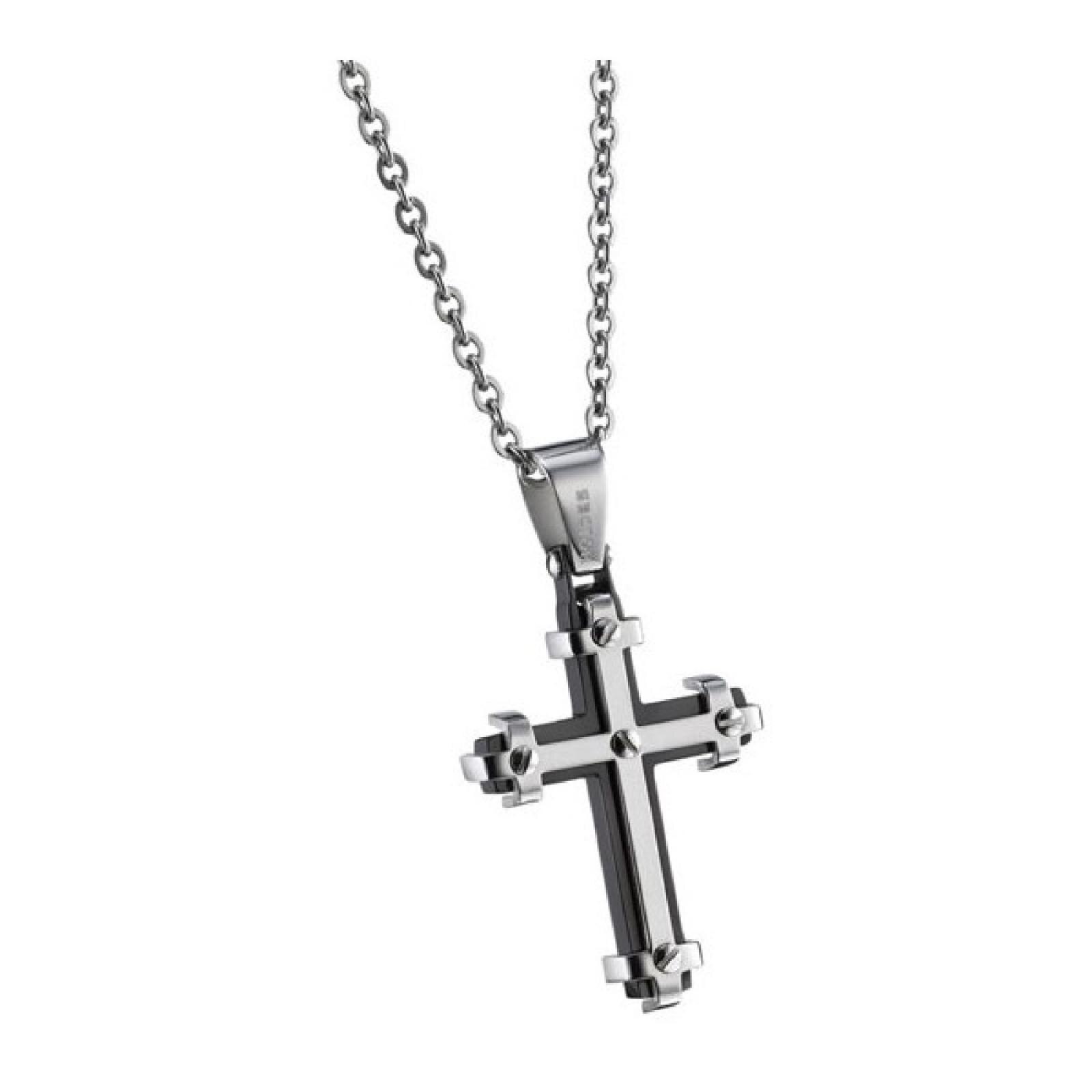 Colier Sector SLI05, Negru, Argintiu