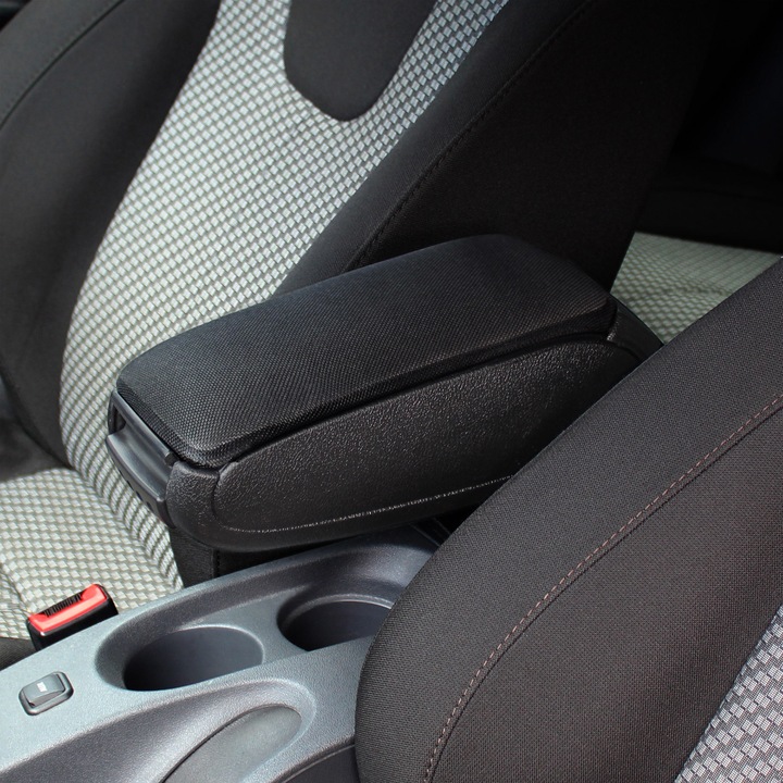 Подлакътник [pro.tec]® Hyundai I20 / (GB) с контейнер за съхранение Черен/Текстил