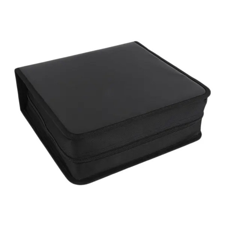 CD/DVD tok FRU-CJK0424-260710-2719 PU műbőr, fekete, 400 lemez kapacitás, 31.5 x 29 x 18 cm