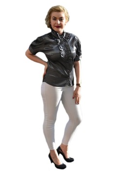 Camasa eleganta cu volanase, de vara, D&J Exclusive, Argintiu Camasa eleganta cu volanase, de vara, D&J Exclusive, Argintiu