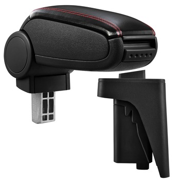 Cotiera auto, pro.tec, pentru Audi A3 S3 8P, imitatie piele, negru cu cusatura rosie - cu compartiment pentru depozitare Cotiera auto, pro.tec, pentru Audi A3 S3 8P, imitatie piele, negru cu cusatura rosie - cu compartiment pentru depozitare