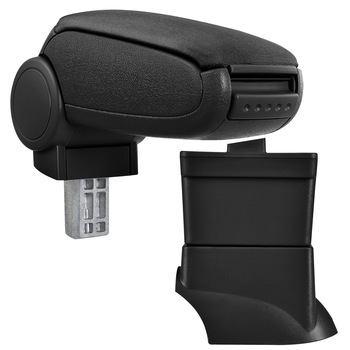 Cotiera auto, pro.tec, pentru Fiat 500, tesatura, negru - cu compartiment pentru depozitare Cotiera auto, pro.tec, pentru Fiat 500, tesatura, negru - cu compartiment pentru depozitare