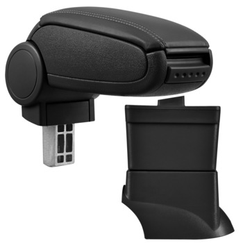 Cotiera auto, pro.tec, pentru Fiat 500, imitatie piele, negru - cu compartiment pentru depozitare Cotiera auto, pro.tec, pentru Fiat 500, imitatie piele, negru - cu compartiment pentru depozitare