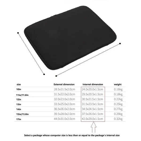 Husa pentru laptop 15 inch PRE-CJk0515-26-0806-1556, neopren ultrasoft cu fermoar si interior anti-zgarieturi, negru