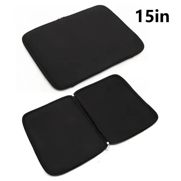 Husa pentru laptop 15 inch PRE-CJk0515-26-0806-1556, neopren ultrasoft cu fermoar si interior anti-zgarieturi, negru
