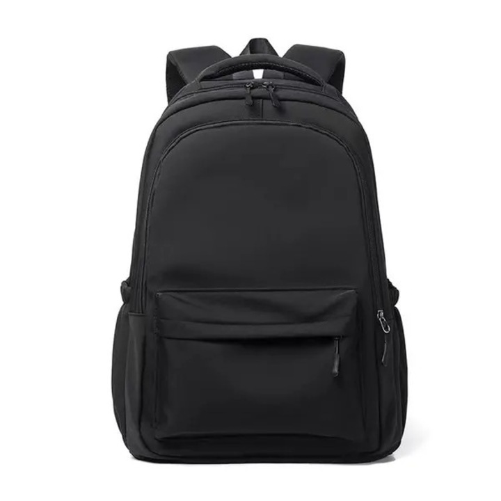 Rucsac pentru laptop din Oxford, rezistent la apa, compartiment pentru laptop 15.6", buzunare laterale, negru, 45 x 30 x 19 cm