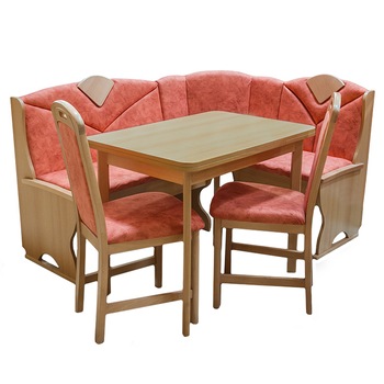 Set coltar bucatarie cu masa extensibila si 2 scaune Meran Elvila, fag, M.8022 Set coltar bucatarie cu masa extensibila si 2 scaune Meran Elvila, fag, M.8022