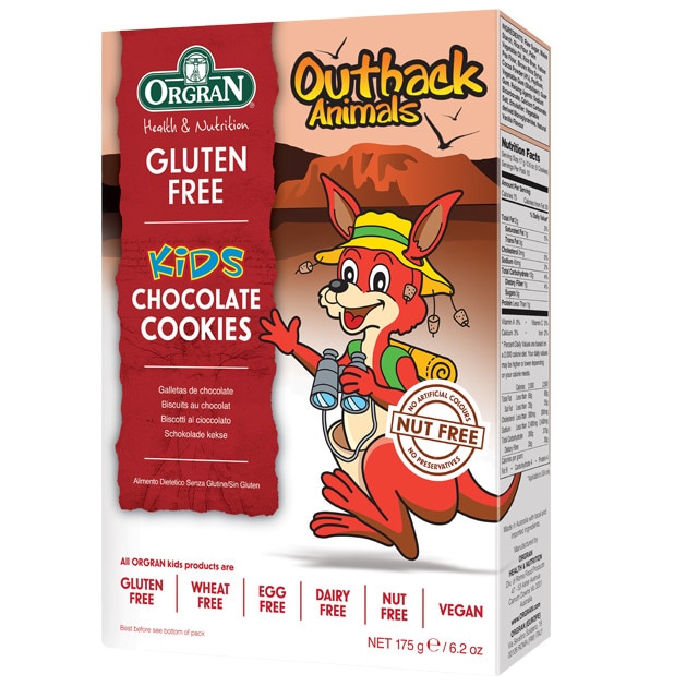 Biscuiti cu ciocolata in forma de animmale, Orgran, fara gluten, vegan, 175g