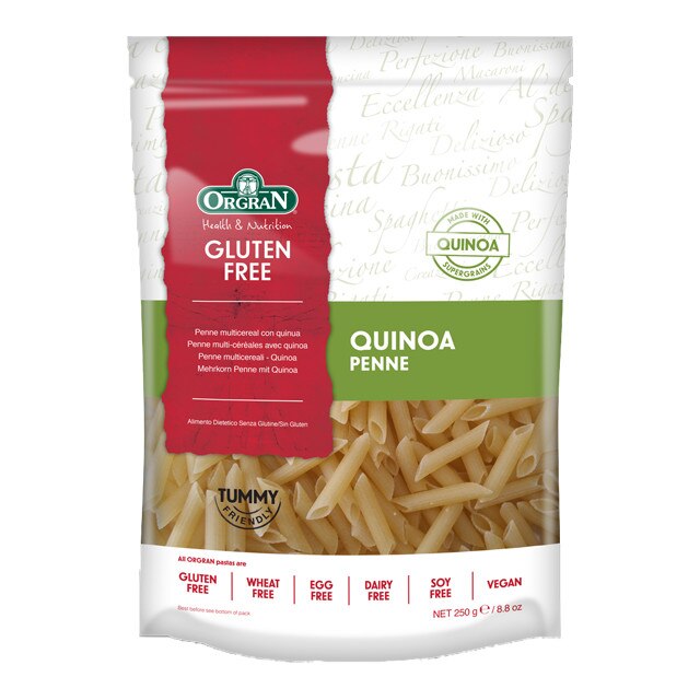 Paste Penne cu Quinoa, Orgran, fara gluten, vegan, 250g