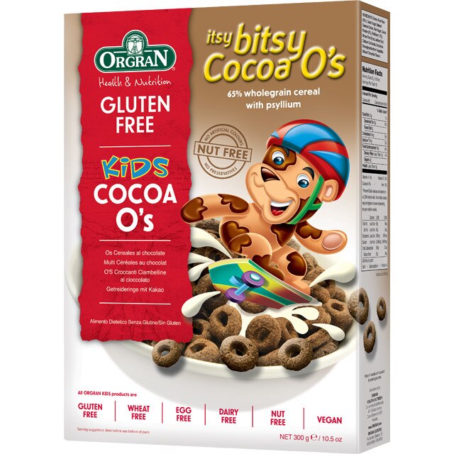 Cerculete cu cacao Itsy Bitsy, Orgran, fara gluten, vegan, 300g