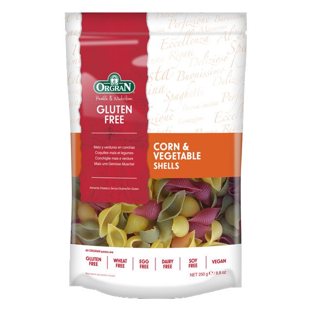 Scoici paste vegetale din porumb, Orgran, fara gluten, vegan, 250g