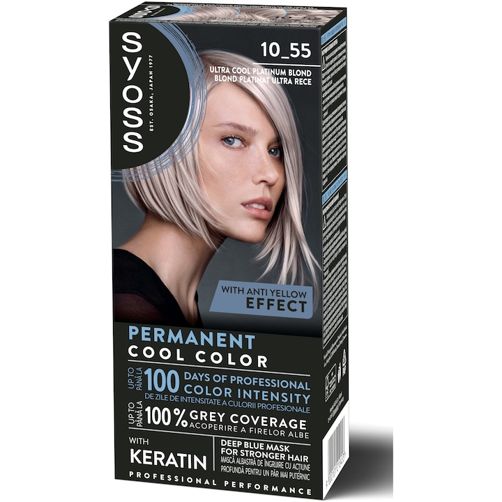 Боя за коса Syoss Blond Cool Blonds, 10-55 Ultra Platinum Blond, 115 мл