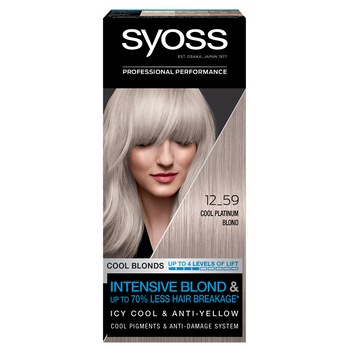 Vopsea de par permanenta Syoss Cool Blonds 12-59 Cool Platinum Blond, 115 ml Vopsea de par permanenta Syoss Cool Blonds 12-59 Cool Platinum Blond, 115 ml