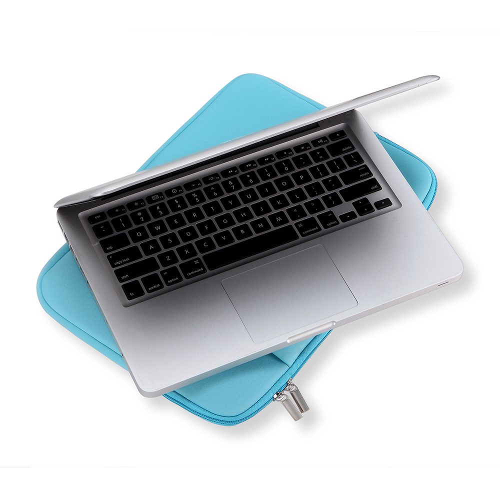 Husa pentru laptop din spuma, cu buzunar frontal si fermoar, protectie anti-soc, gri, compatibila cu 11/12/13/14/15/15.6/17 inch