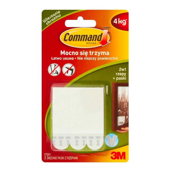 Banda Velcro pentru suspendare imagini/tablouri medii 3M Poland SP.Z.O.O