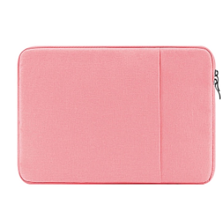 Husa pentru laptop K0460-emagCJ-14565, rezistenta la apa, exterior poliester, captuseala moale si protectie soc, buzunar frontal, Navy Blue, 17 inch