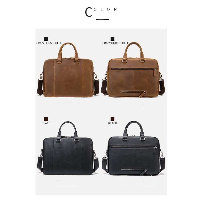 Geanta messenger din piele naturala, compartiment pentru laptop 15.6 inch, stil vintage, maro, model emag01-WT7117