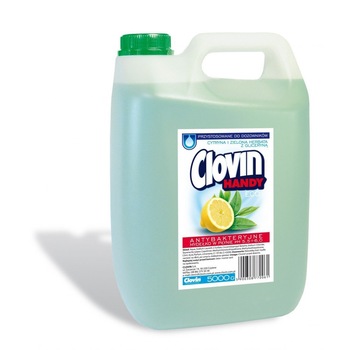 Sapun lichid Clovin cu lamaie si ceai verde, 5 l Sapun lichid Clovin cu lamaie si ceai verde, 5 l
