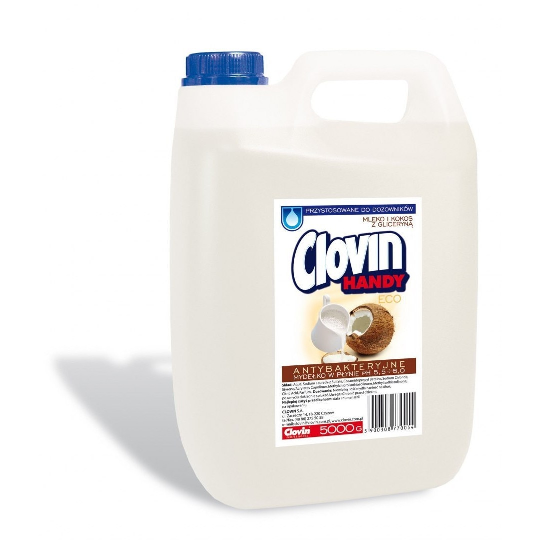Sapun lichid Clovin cu lapte de cocos, 5 l