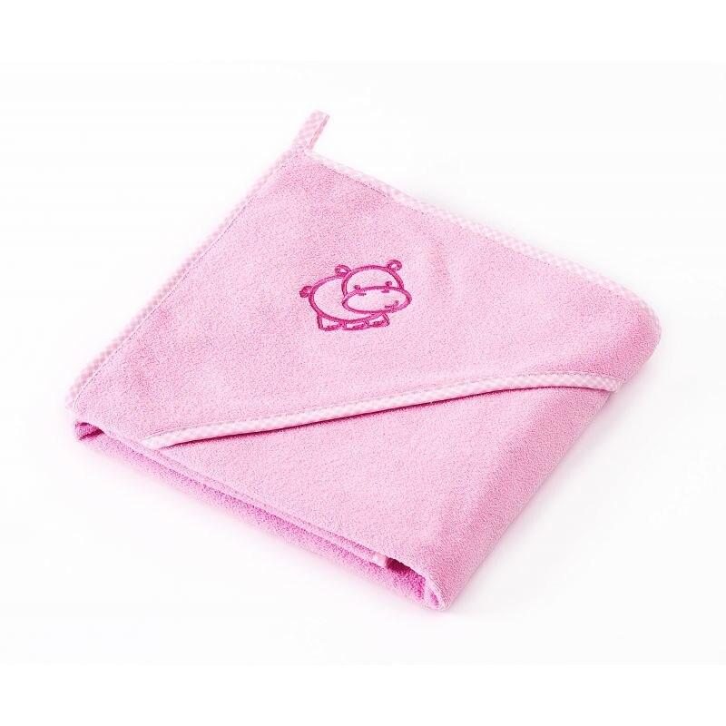 Prosop cu gluga Sensillo Hippo 80x80 cm Pink