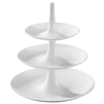 Suport pentru prajituri cu trei nivele, Koziol, Plastic, Alb, 22 x 20 cm Suport pentru prajituri cu trei nivele, Koziol, Plastic, Alb, 22 x 20 cm