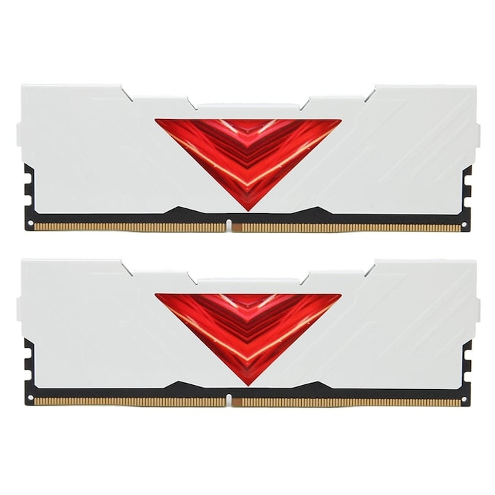 Memória RAM asztali 2 x 8GB DDR4 3200 MHz emag01-WT5335, 1.35V, fém hűtőborda, fehér/piros
