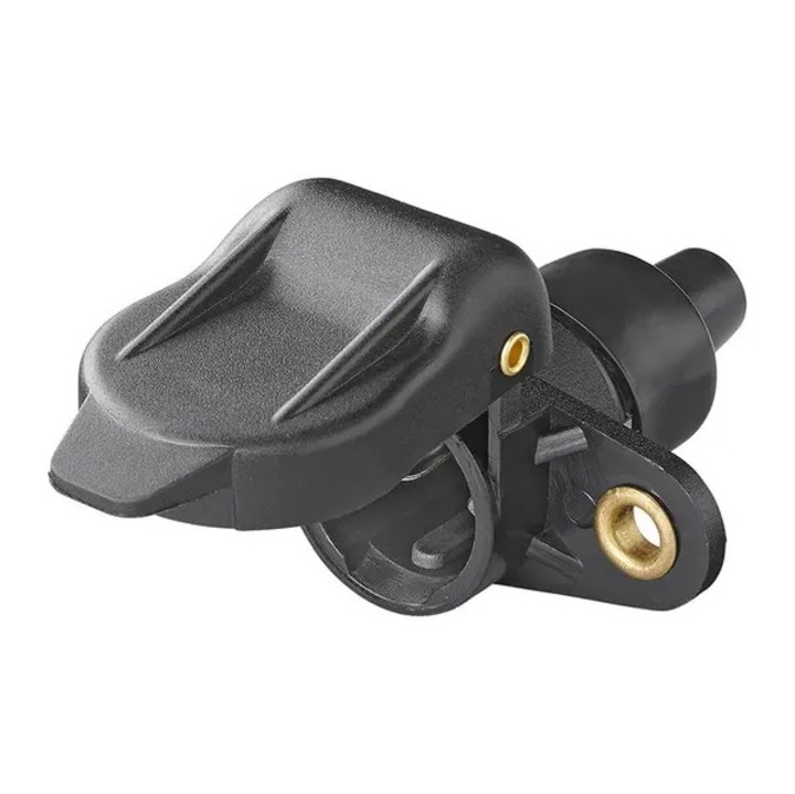 Priza 2 poli CJ-FQ-K0384-260505-2978, din PVC cu capac de protectie, negru