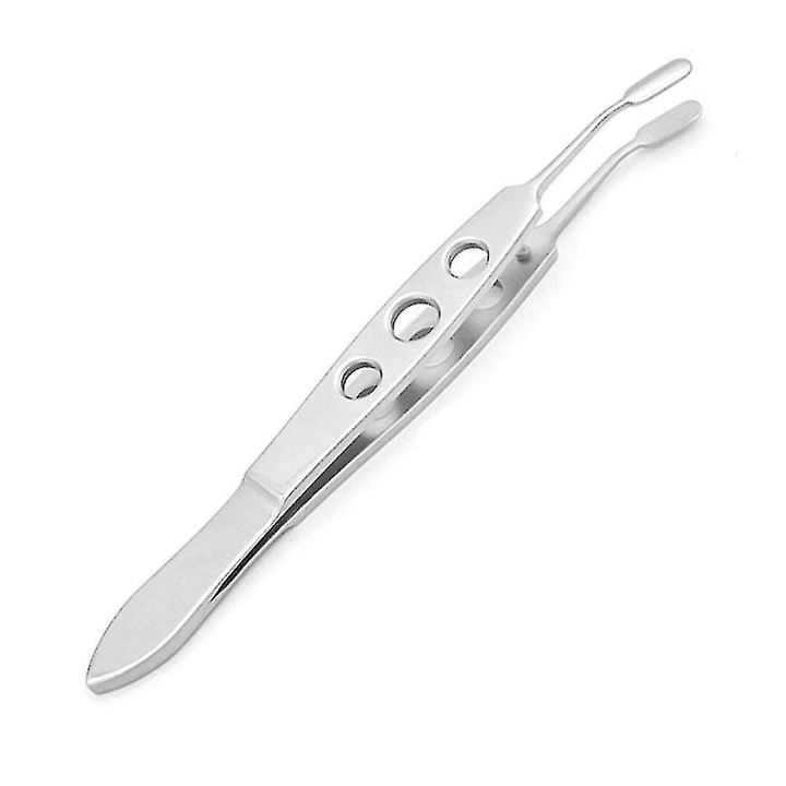 Instrument pentru exprimarea glandelor Meibomiene k0441-0720-QHeamg200282, otel inoxidabil, cap rotund cu margine neteda, lungime 4.33 inch, deschidere 0.2 inch, argintiu