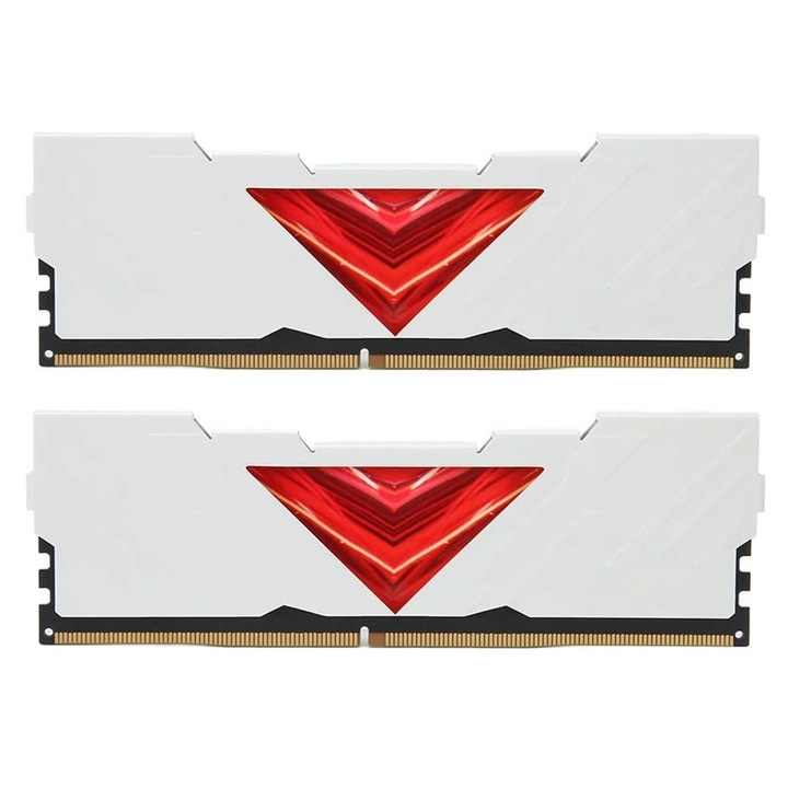 DDR4 asztali memória emag01-WT8939, 2 x 8GB (16GB), 3200 MHz, 1.35V, alumínium hűtőbordák, fehér