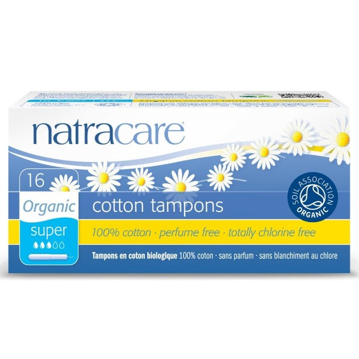 Био тампони Natracare Супер с апликатор, 16 бр